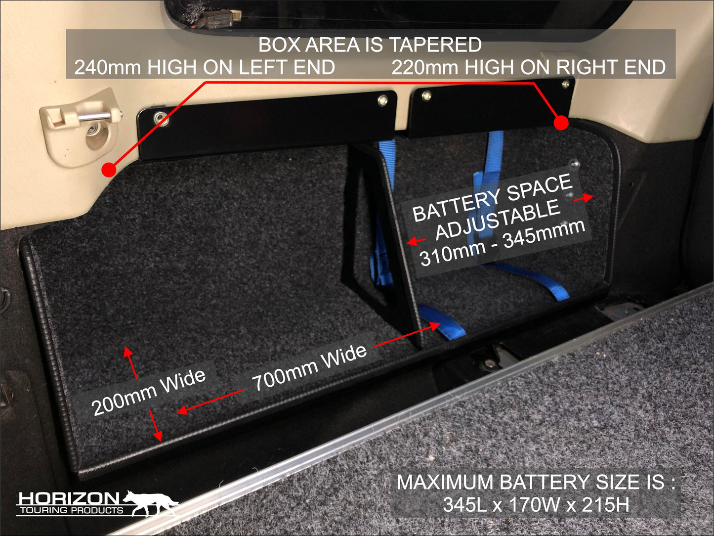 **IN STOCK READY TO SHIP** GU PATROL S1-4 REAR STORAGE BOX, WITH COVER SET (passenger side only)