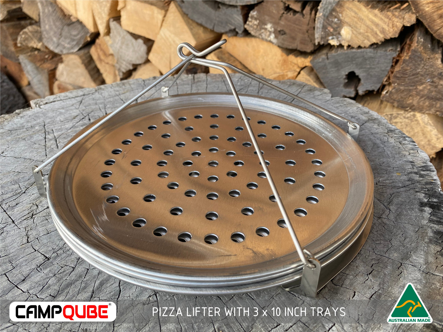 **IN STOCK READY TO SHIP** CAMPQUBE - PIZZA LIFTER AND 3X TRAYS