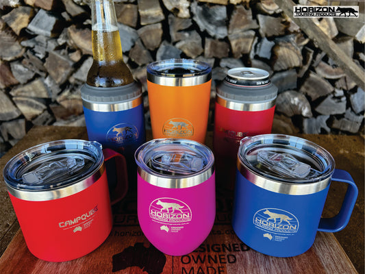 STAINLESS STEEL INSULATED TRAVEL COOLERS AND MUGS